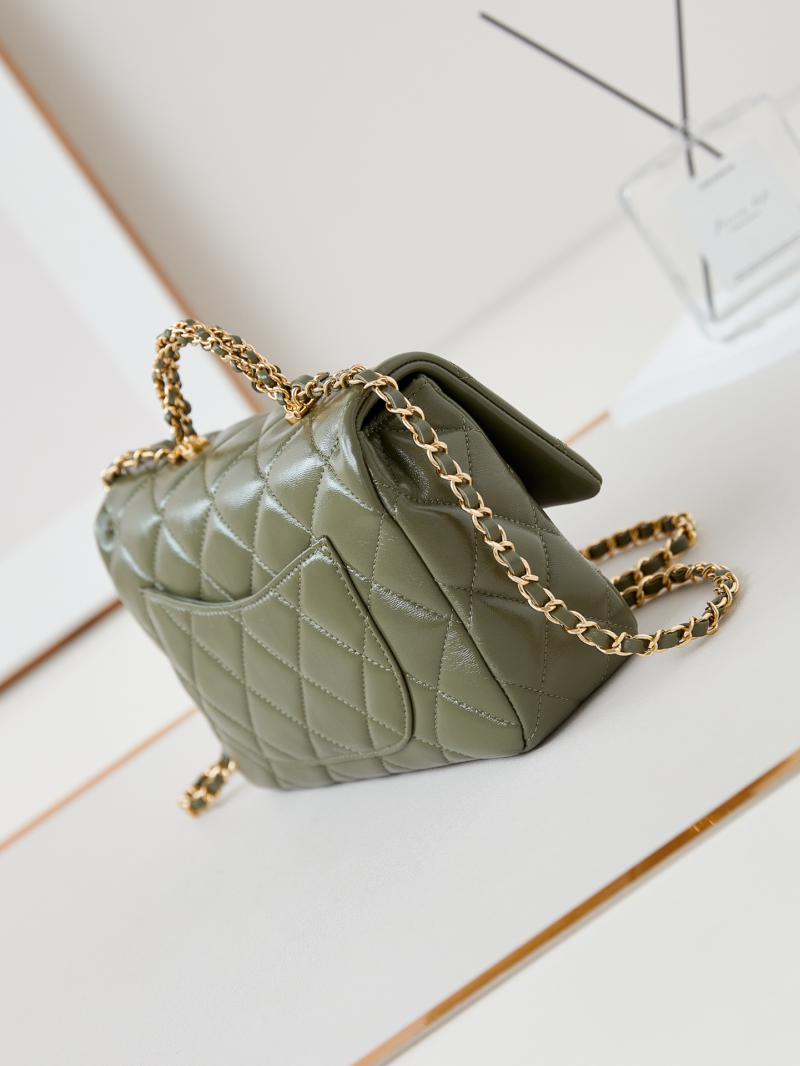 Chanel Mini Flap Bag With Top Handle AS5043 Green