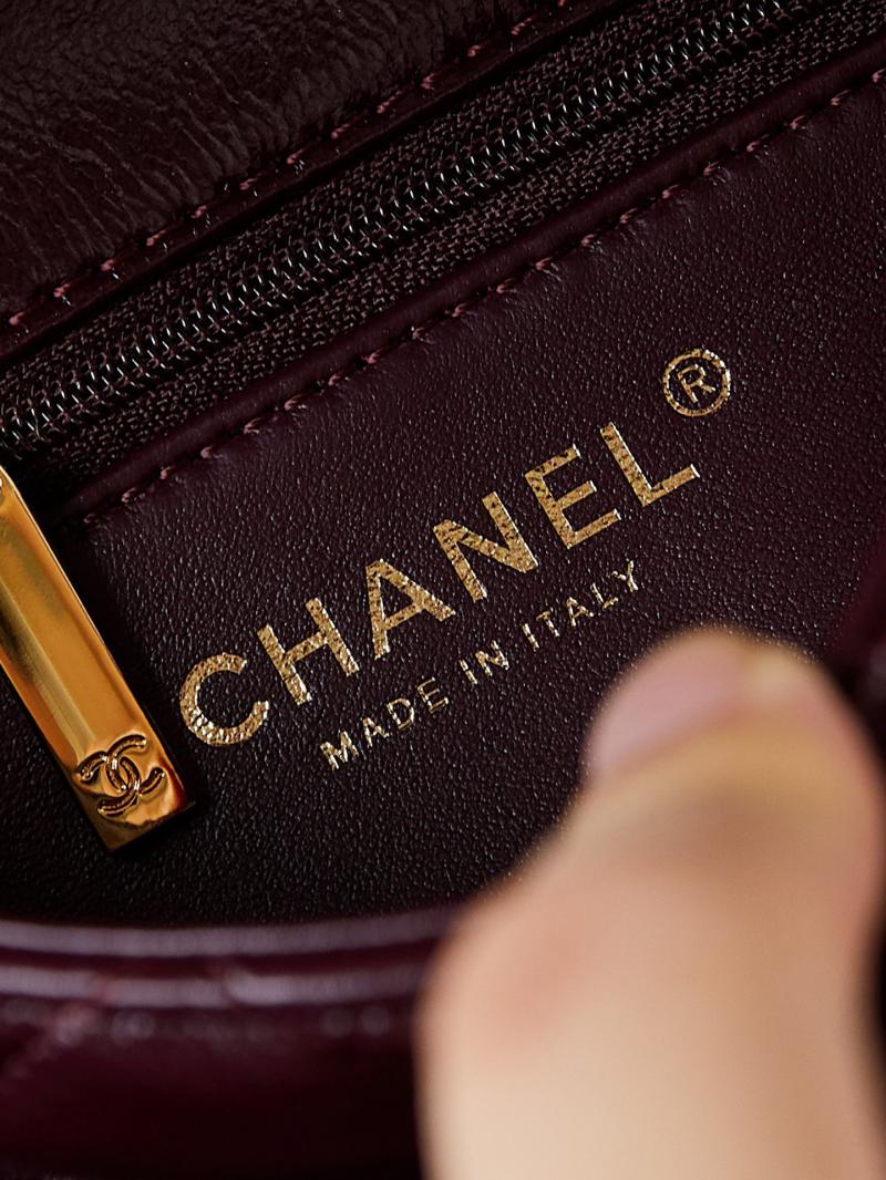 Chanel Mini Flap Bag with Top Handle AS5032 Burgundy