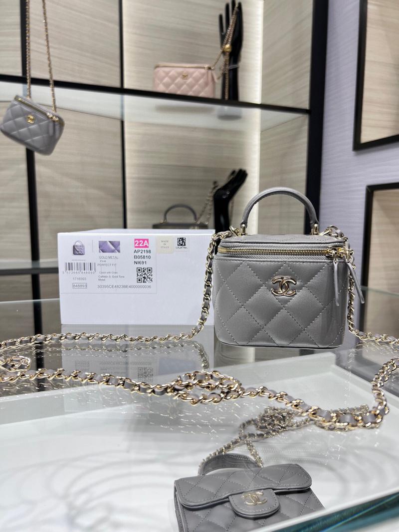 Chanel Mini Vanity With Chain AP2198 Grey