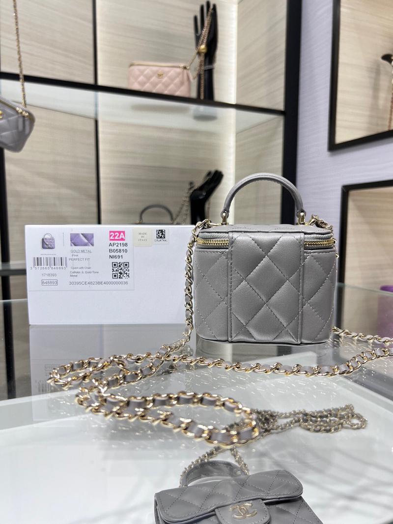 Chanel Mini Vanity With Chain AP2198 Grey