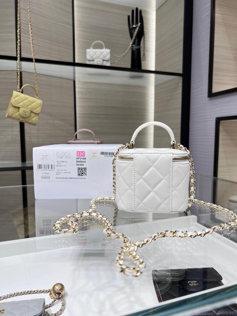 Chanel Mini Vanity With Chain AP2198 White