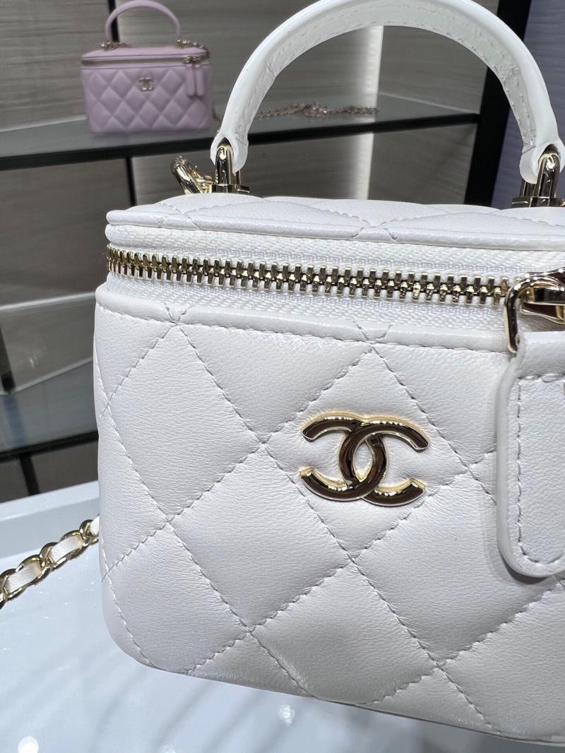 Chanel Mini Vanity With Chain AP2198 White