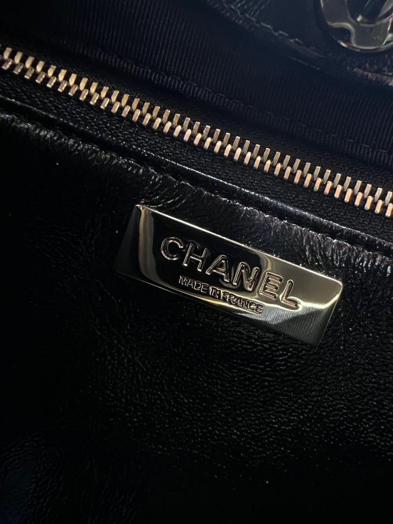 Chanel Shiny Lambskin 31 Mini Shopping Bag AS4133 Black