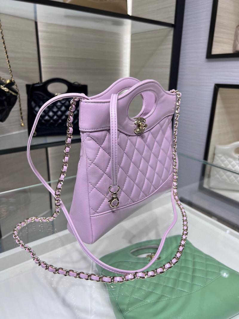 Chanel Shiny Lambskin 31 Mini Shopping Bag AS4133 Purple