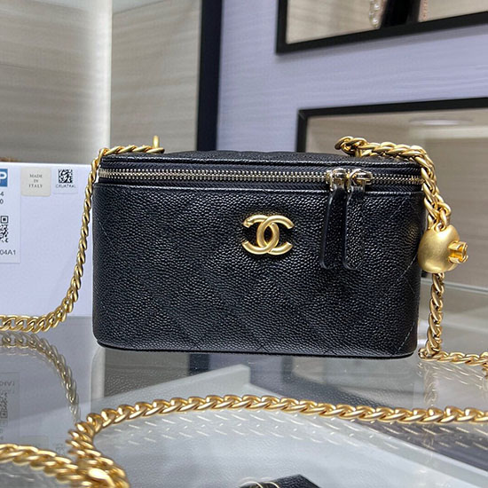 Chanel Vanity Case With Chain AP3204 Black