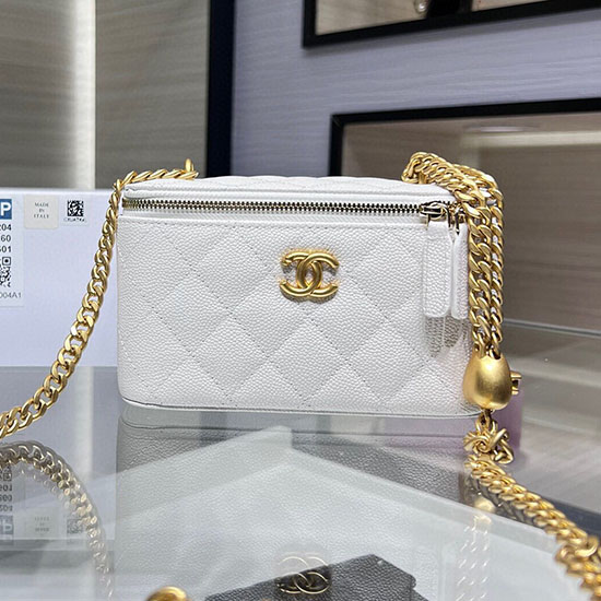 Chanel Vanity Case With Chain AP3204 White