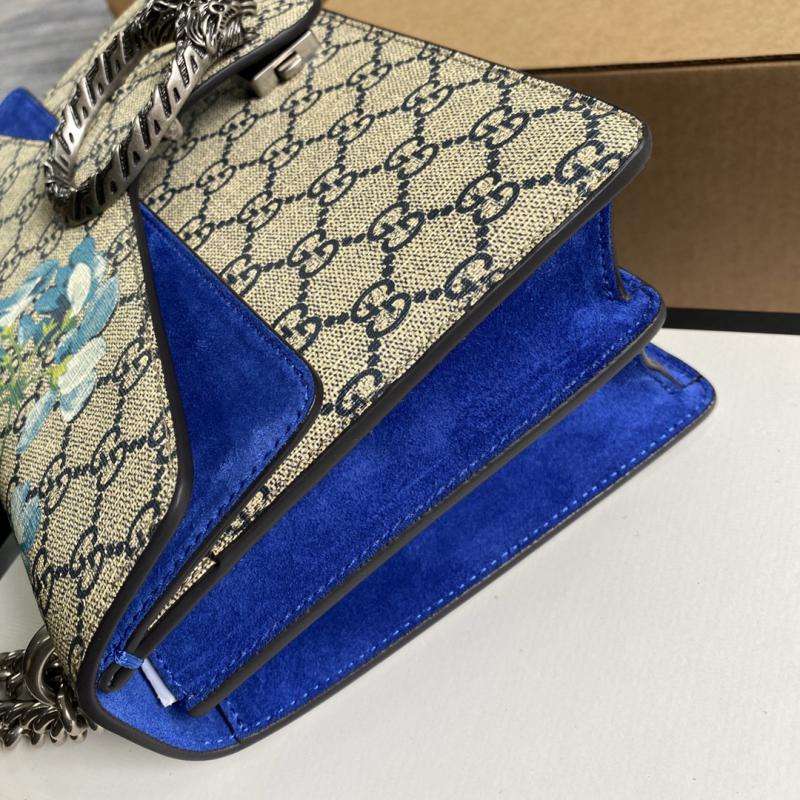 Gucci Dionysus Small Shoulder Bag 400249 with Blue Flower