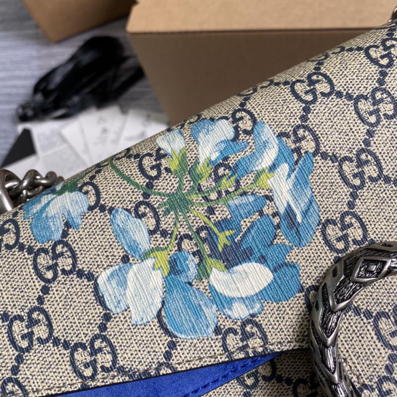 Gucci Dionysus Small Shoulder Bag 400249 with Blue Flower