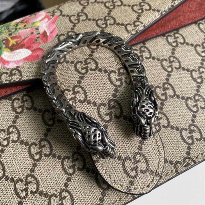 Gucci Dionysus Small Shoulder Bag 400249 with Red Flower