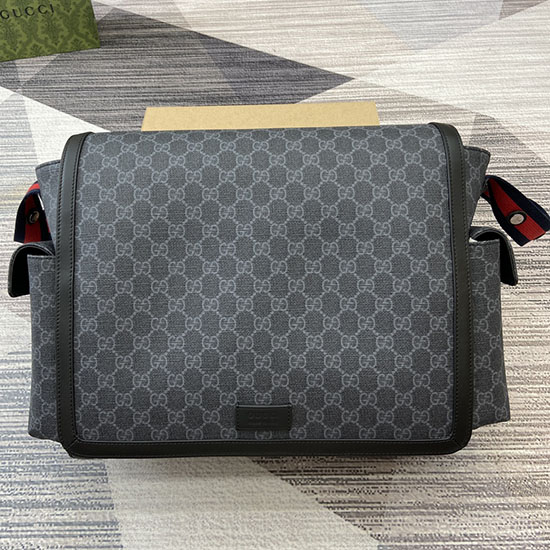 Gucci GG Supreme Medium Diaper Bag 495909 Black