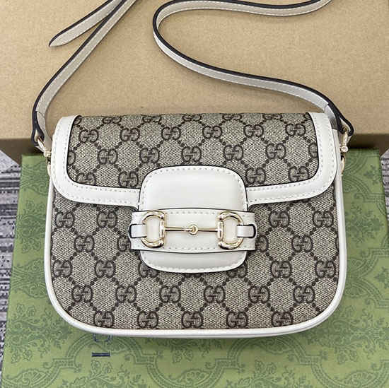 Gucci Horsebit 1955 Mini Shoulder Bag 815205 White