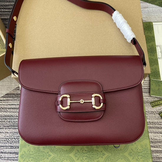 Gucci Horsebit 1955 Small Shoulder Bag 815178 Burgundy