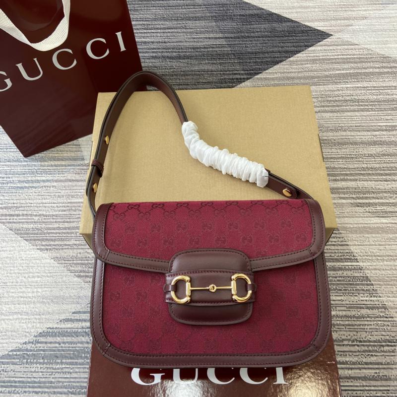 Gucci Horsebit 1955 Small Shoulder Bag Burgundy 602204