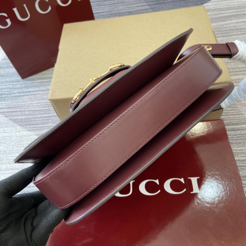 Gucci Horsebit 1955 Small Shoulder Bag Burgundy 602204