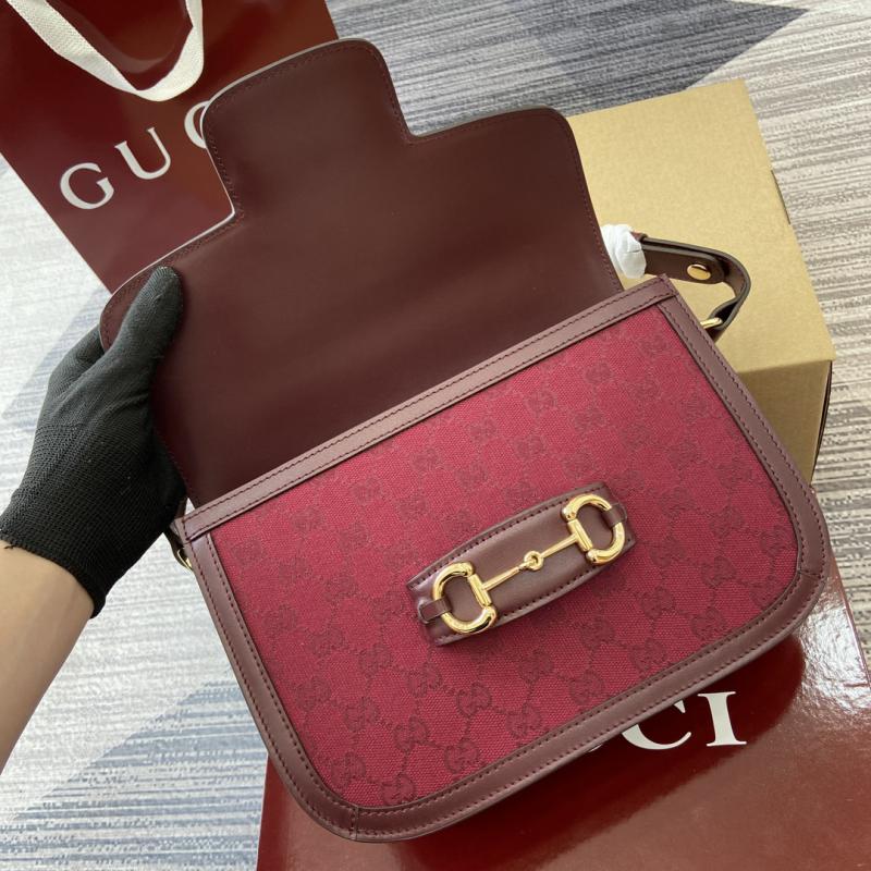 Gucci Horsebit 1955 Small Shoulder Bag Burgundy 602204