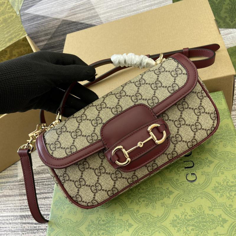 Gucci Horsebit 1955 Small Top Handle Bag 815206 Burgundy