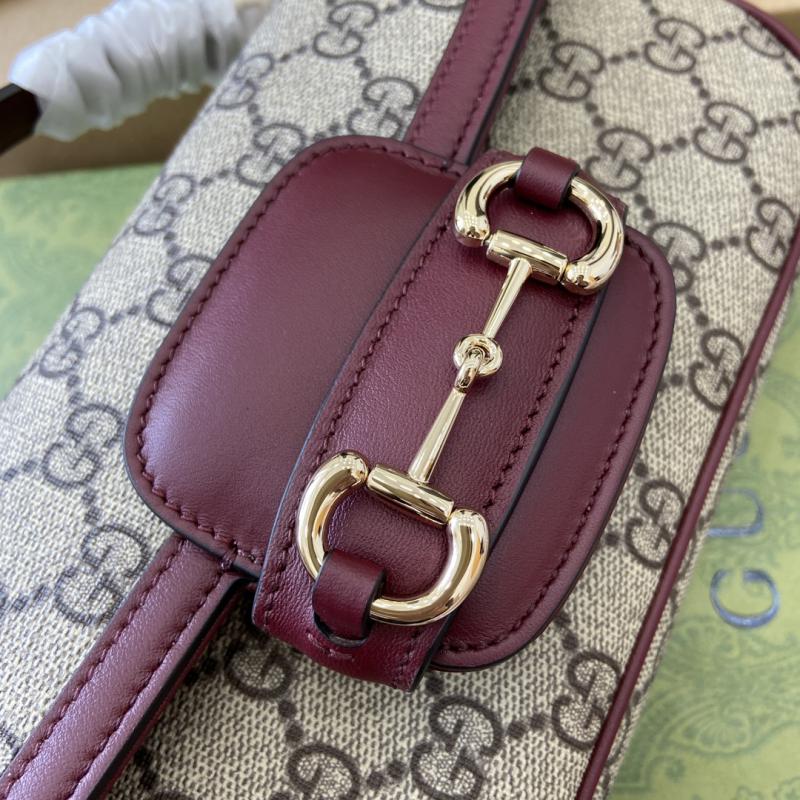 Gucci Horsebit 1955 Small Top Handle Bag 815206 Burgundy