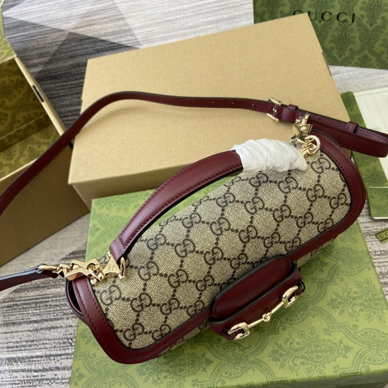 Gucci Horsebit 1955 Small Top Handle Bag 815206 Burgundy