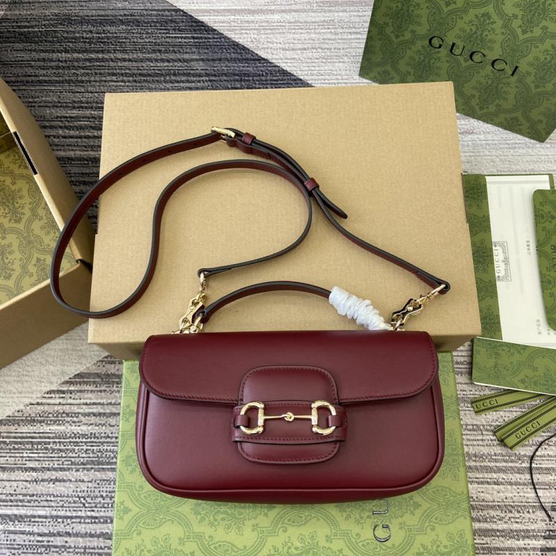 Gucci Horsebit 1955 Leather Small Top Handle Bag 815206 Burgundy