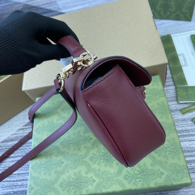 Gucci Horsebit 1955 Small Top Handle Bag 815206 Burgundy