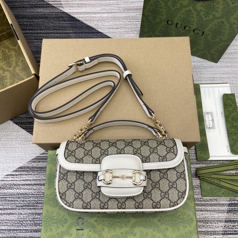 Gucci Horsebit 1955 Small Top Handle Bag 815206 White