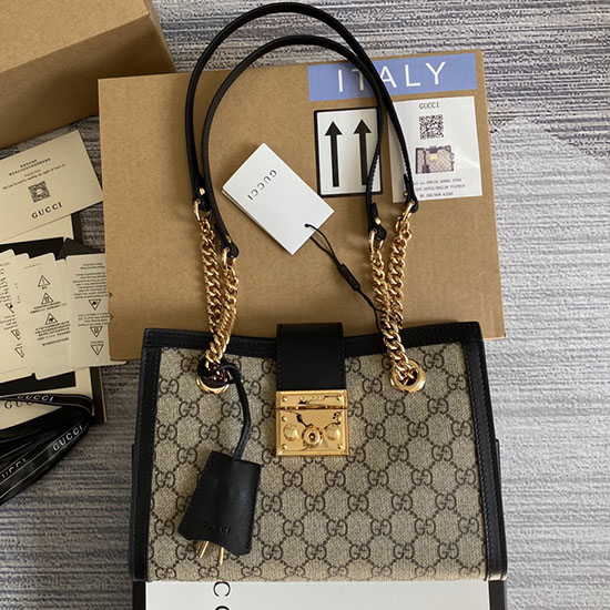 Gucci Padlock GG Small Shoulder Bag 498156 Black