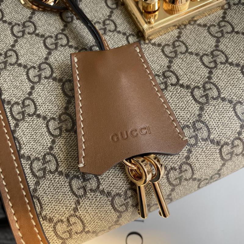 Gucci Padlock GG Small Shoulder Bag 498156 Brown