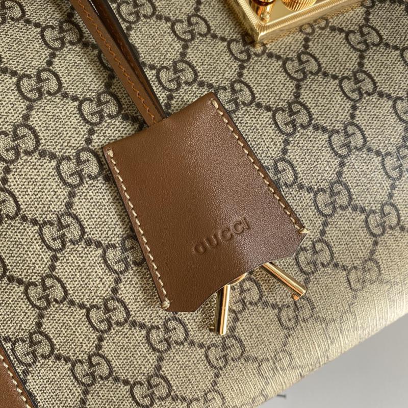 Gucci Padlock GG Supreme Shoulder Bag 479197 Brown