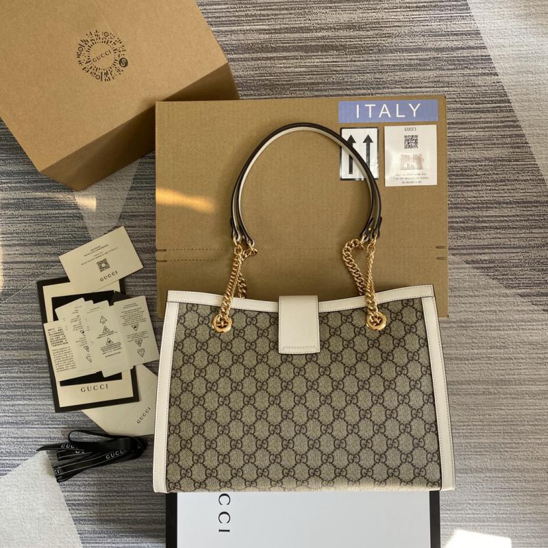 Gucci Padlock GG Supreme Shoulder Bag 479197 White