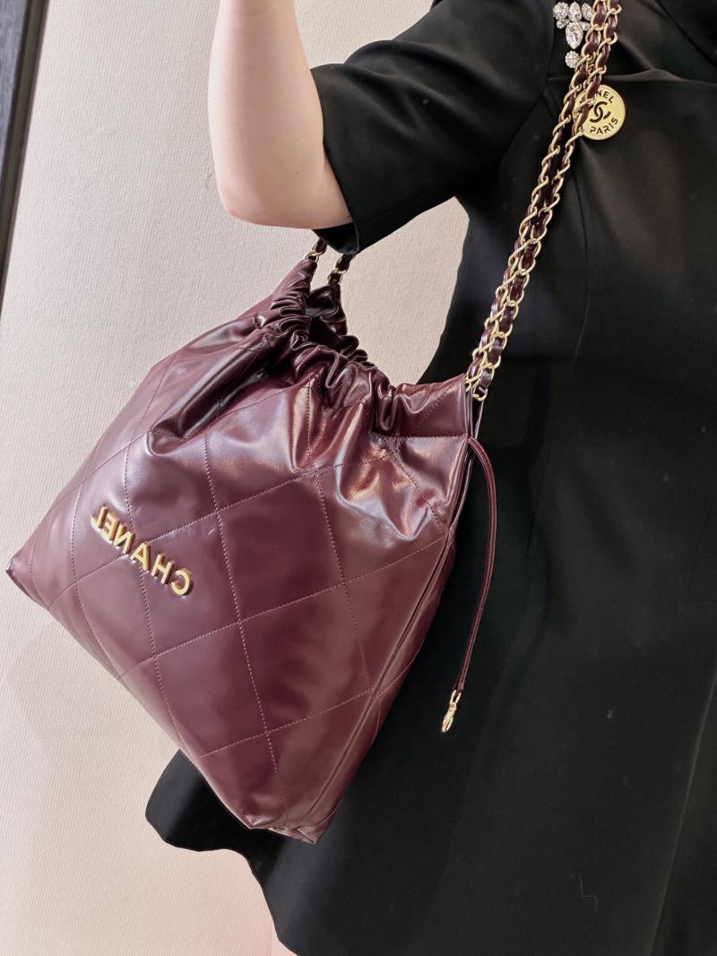 Chanel 22 Handbag AS3261 Burgundy