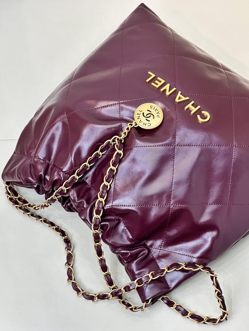 Chanel 22 Handbag AS3261 Burgundy