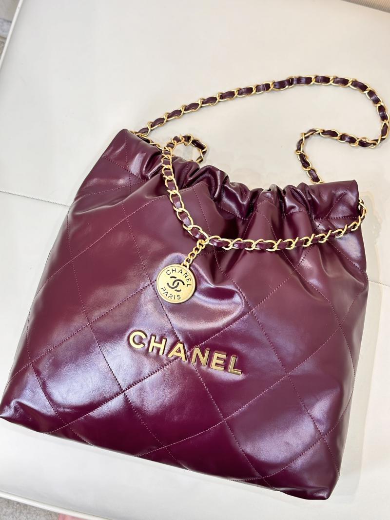 Chanel 22 Handbag AS3261 Burgundy