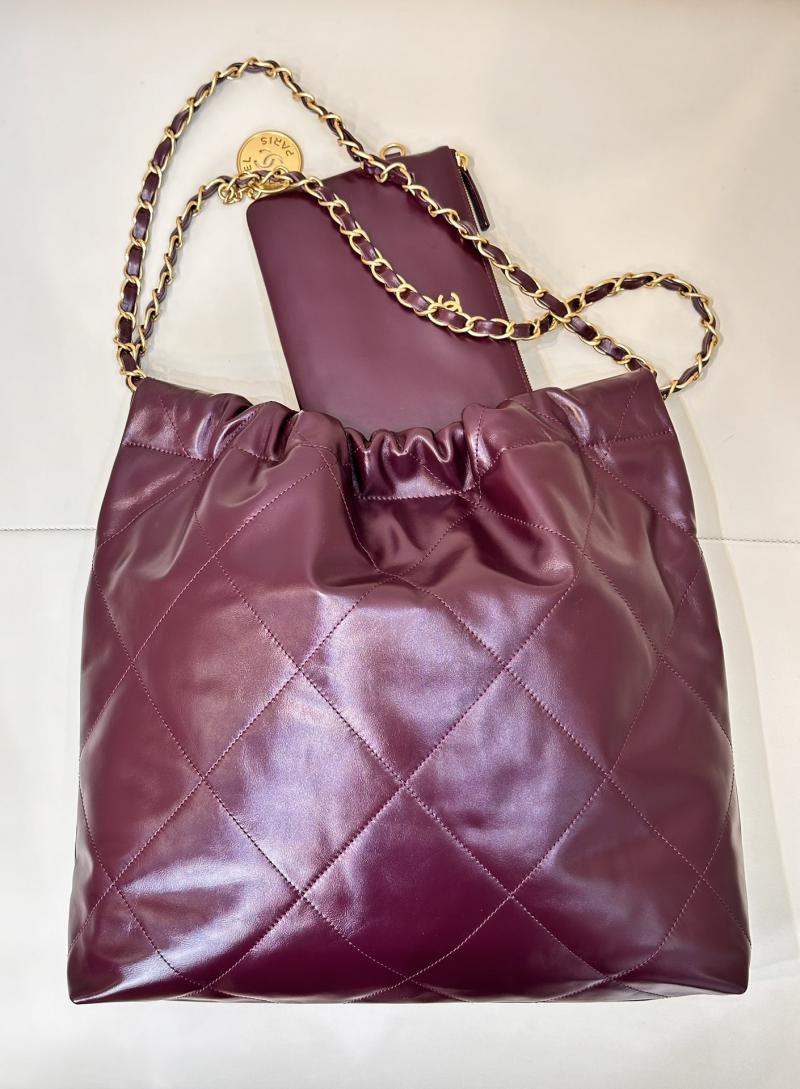 Chanel 22 Handbag AS3261 Burgundy