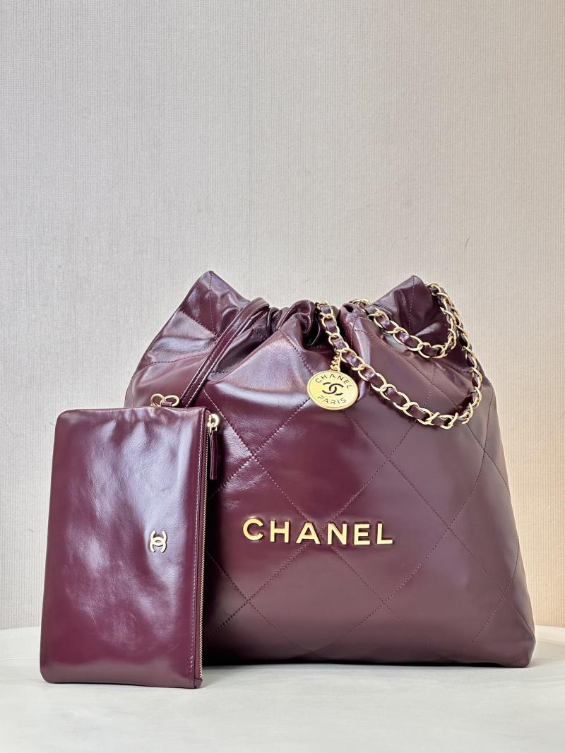 Chanel 22 Handbag AS3261 Burgundy