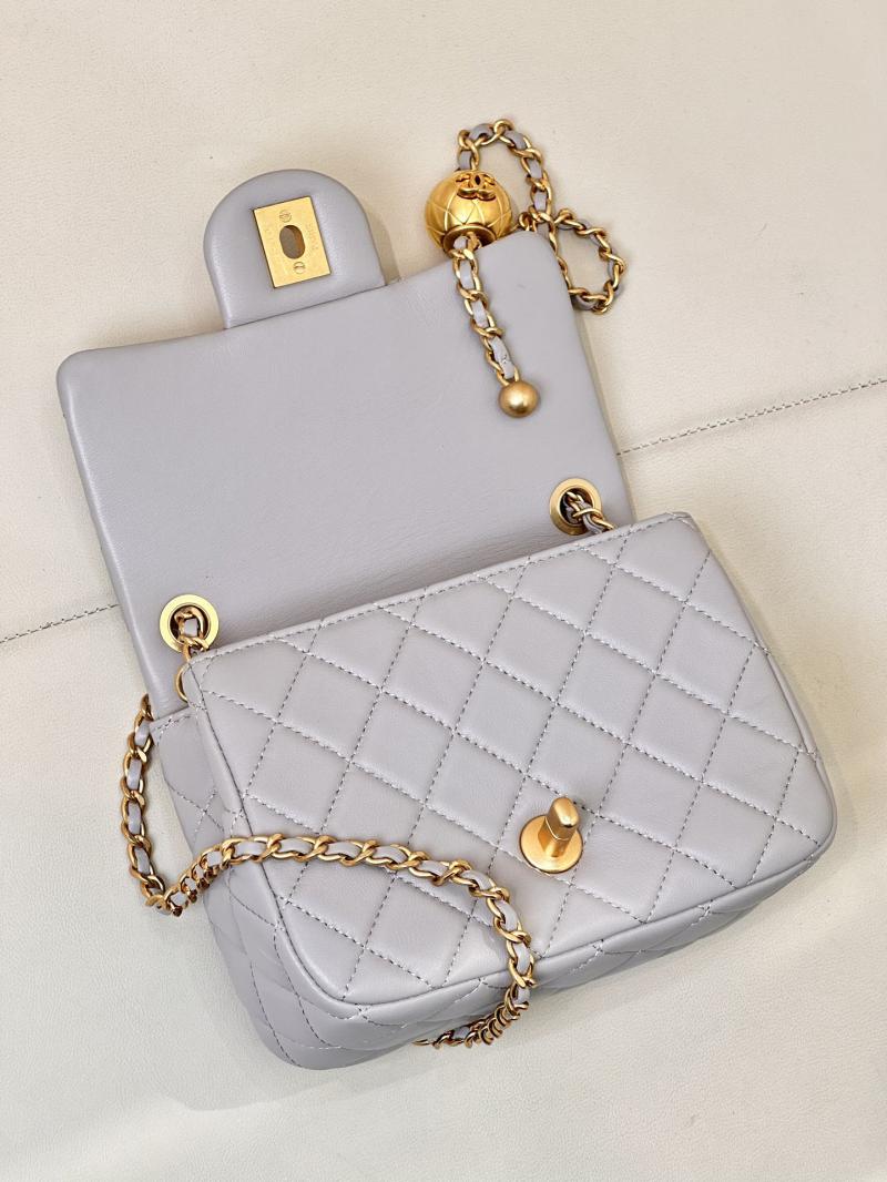 Chanel Lambskin Flap Bag AS1786 Grey