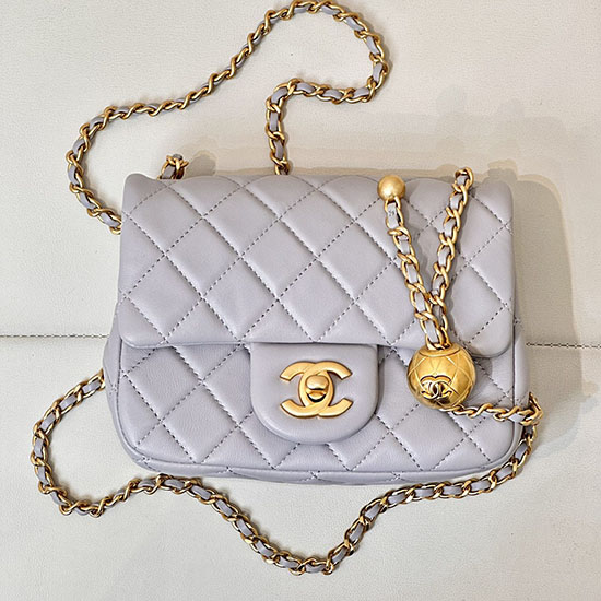 Chanel Lambskin Flap Bag AS1786 Grey