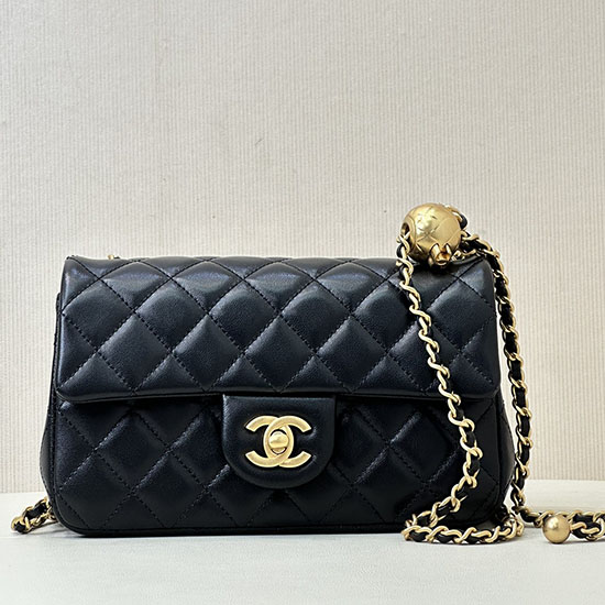 Chanel Lambskin Flap Bag AS1787 Black