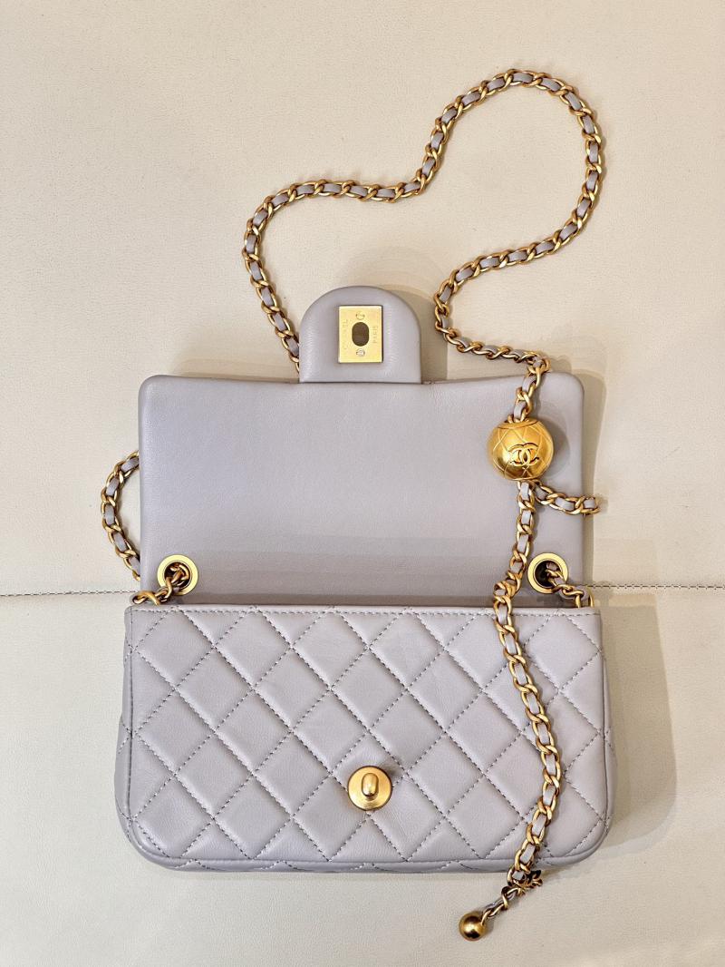 Chanel Lambskin Flap Bag AS1787 Grey