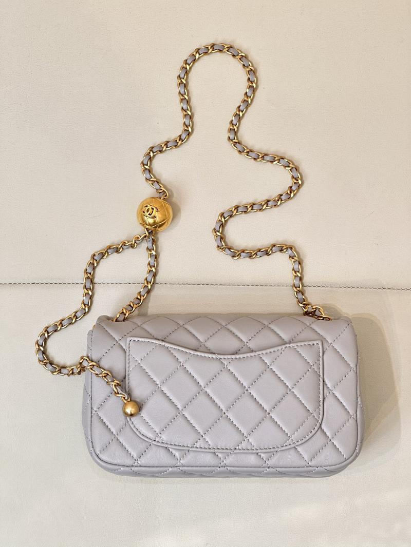 Chanel Lambskin Flap Bag AS1787 Grey