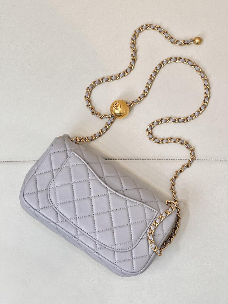 Chanel Lambskin Flap Bag AS1787 Grey