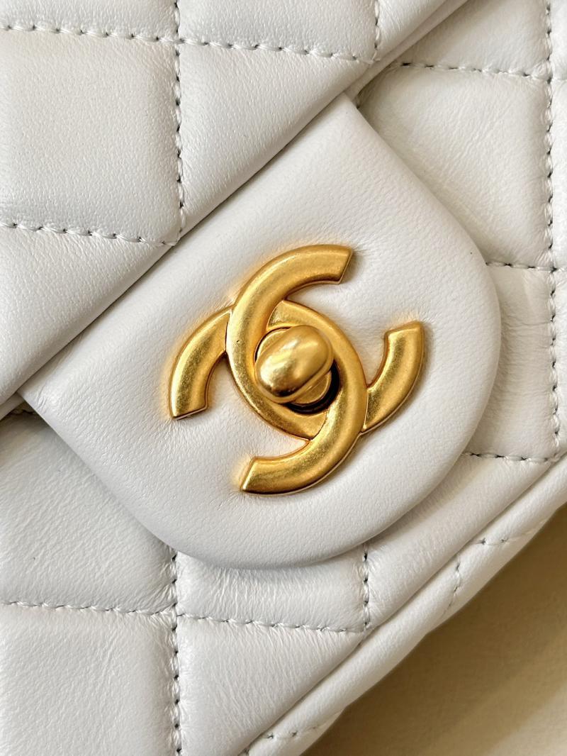 Chanel Lambskin Flap Bag AS1787 White