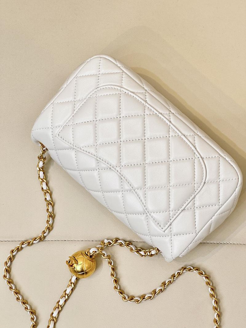 Chanel Lambskin Flap Bag AS1787 White