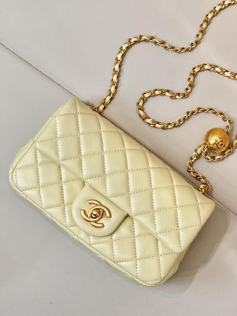 Chanel Lambskin Flap Bag AS1787 Yellow