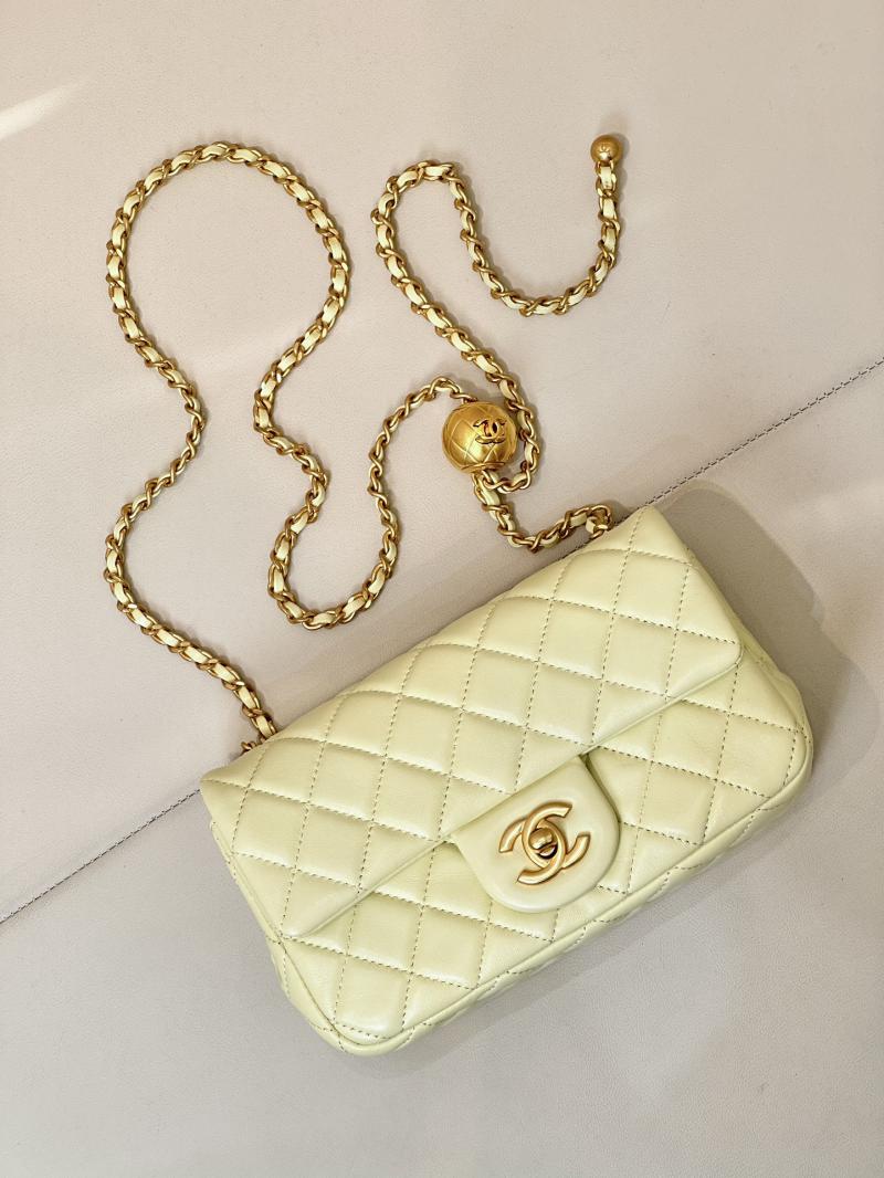 Chanel Lambskin Flap Bag AS1787 Yellow