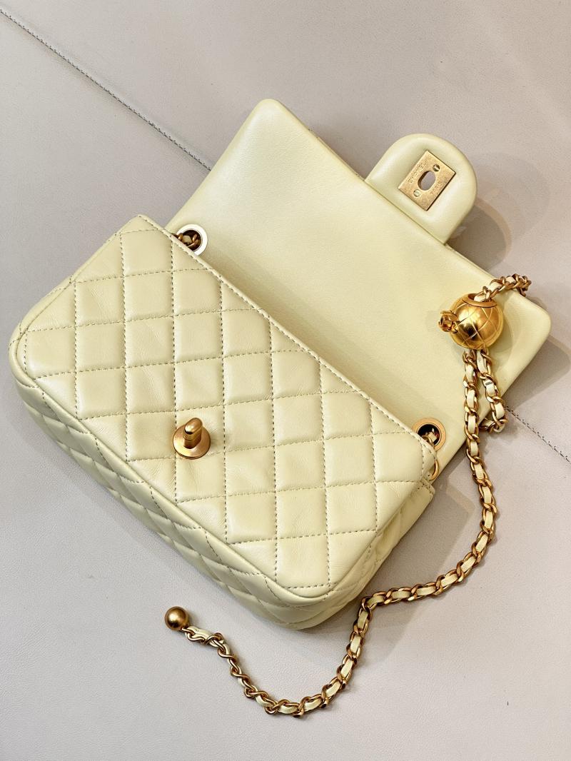 Chanel Lambskin Flap Bag AS1787 Yellow