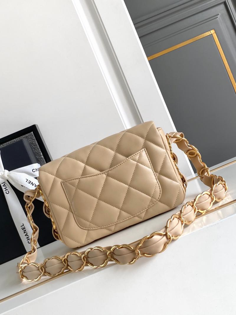 Chanel Lambskin Flap Bag AS2409 Beige