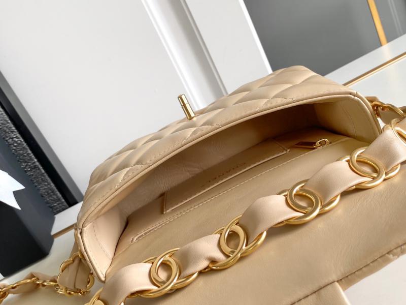 Chanel Lambskin Flap Bag AS2409 Beige