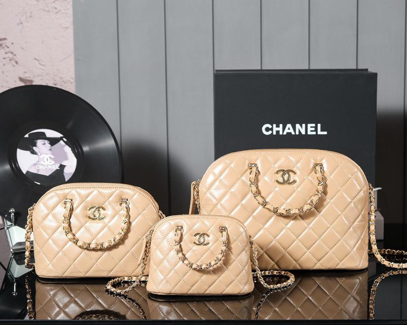 Chanel Lambskin Small Tote AS5130 Beige