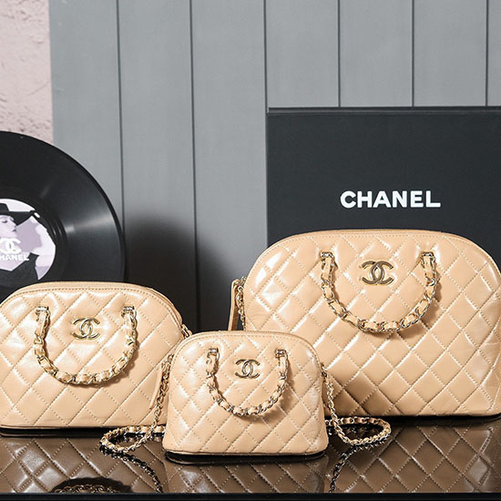 Chanel Lambskin Small Tote AS5130 Beige