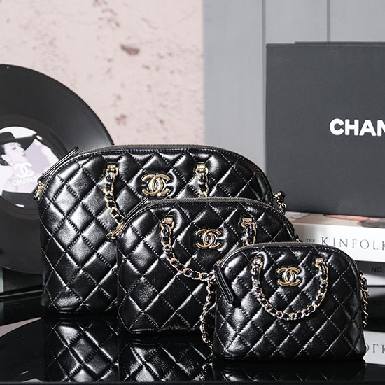 Chanel Lambskin Small Tote AS5130 Black